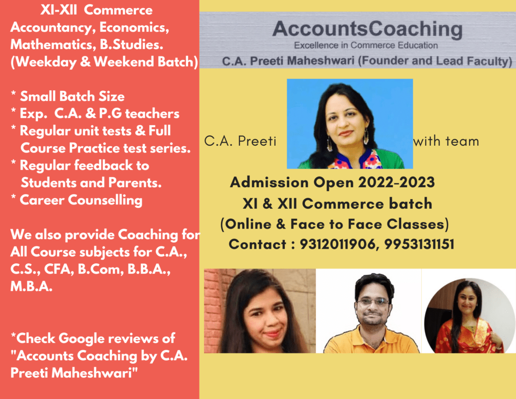 Admission Open 2022-23 Accounts Coaching